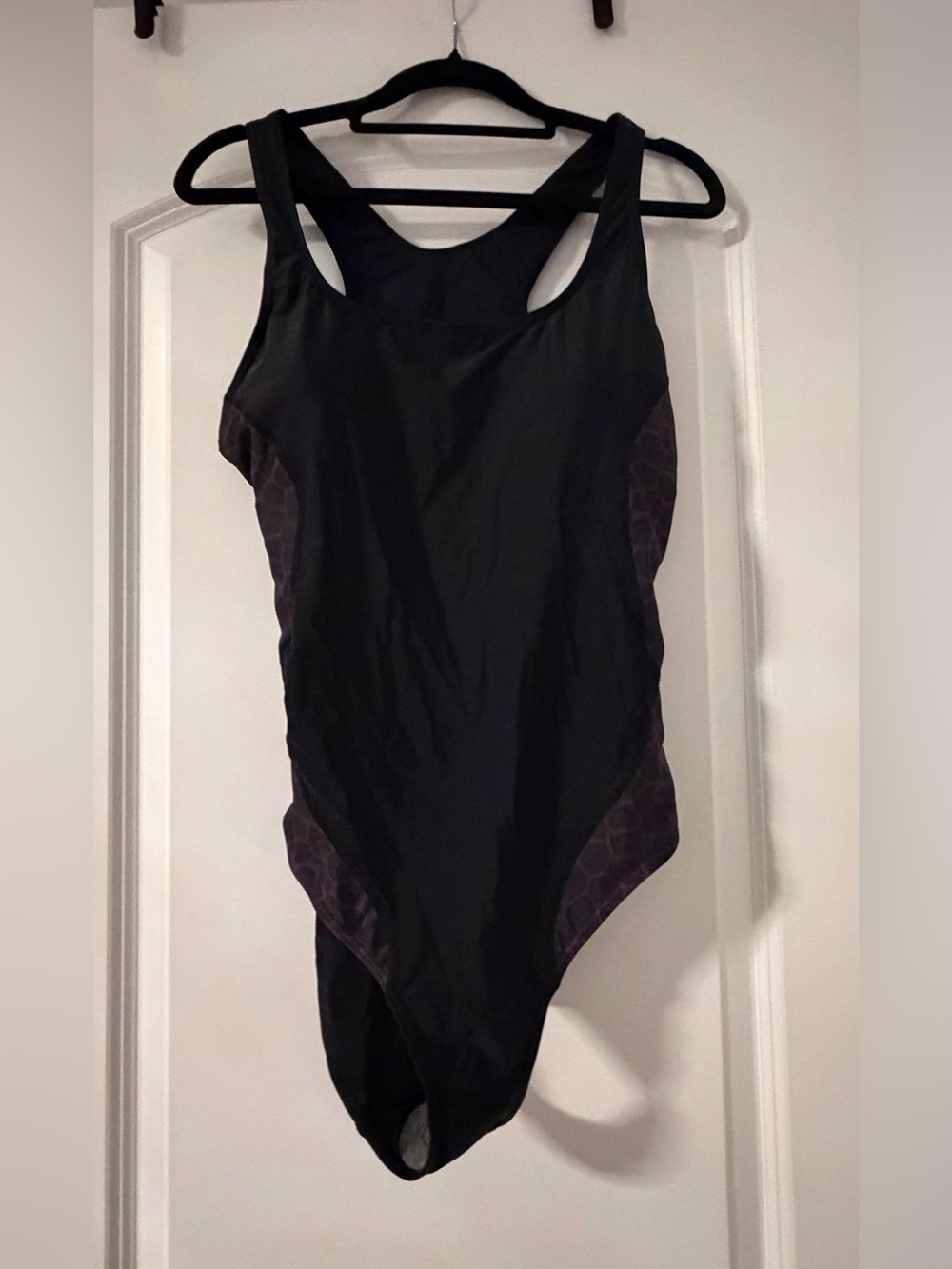 SKYT Black & Purple Athletic One-Piece Swimsuit | XL | Like New without tags
